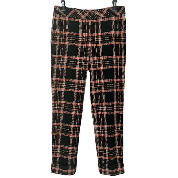 Trina Turk Estevan Black Plaid Checker Cropped Trousers Pants - 2 - Picture 15 of 15